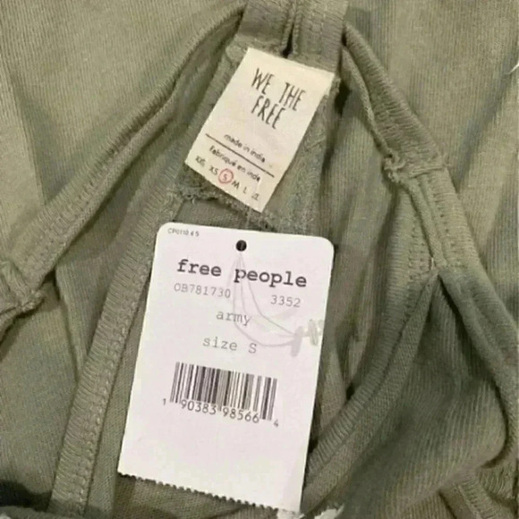 New with tags we the free lieutenant tank top in army green - Picture 6 of 7